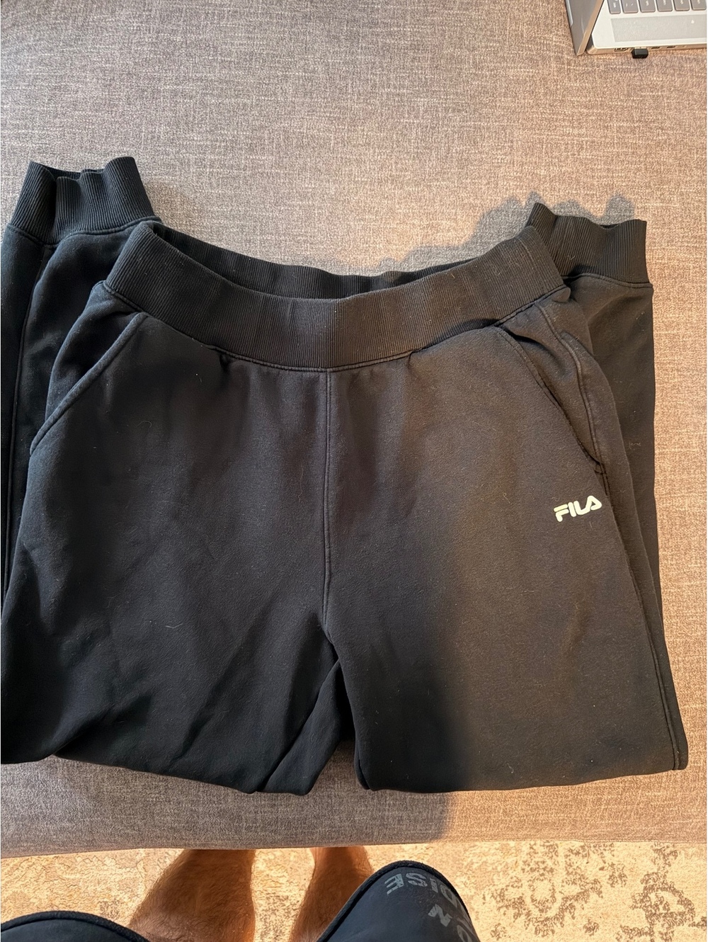 FILA Men's Black Sweatpants Size Large Comfortable Casual